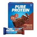 Pure Protein Chocolate Deluxe Protein Bars 21g Protein, 3g Sugar, 190 Calories (12 count) Low Sugar* High Protein Snack - Gluten Free - Perfect for a Healthy Snack (EXP 06/08/27)