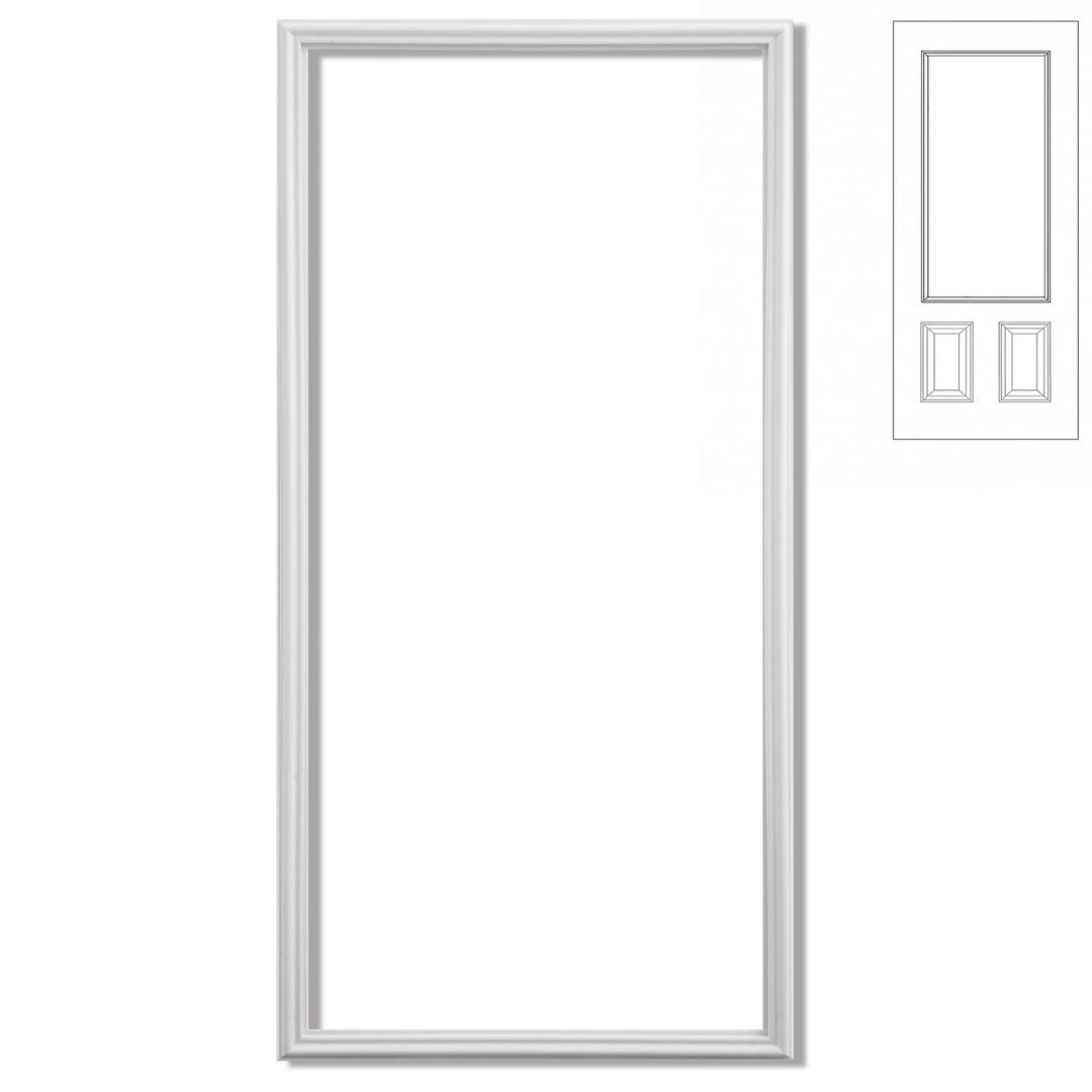 Pushglossy 22"x 48" Entry Door Frame Only Replacement Kit for 1'' Glass (Glass Not Included) 1 Lite Exterior Front Door Window Frame Replacement Grille Inserts Home Improvement Easy to Install Use