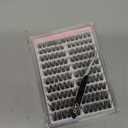 GAQQI Self Adhesive Eyelash Clusters, Volume No Glue Lashes 10-16mm, No Band Self Adhesive Lash Clusters 120pcs, Press On Lashes Invisible Band, With Lash Tweezer (CLASSIC)