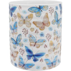 Kitchen Utensil Holder,7.2Extra Large Stable Pattern Ceramic Utensil Crock,Utensil Organizer for Countertop,Kitchen Decor,Utensil Holder for Housewarming,Wedding Gift (Butterfly)