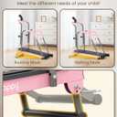 Kids Treadmill, Treadmill for Kids Manual with Handle Bar Up to 165Lbs Capacity, Upgraded Kids Exercise Equipment with 2 Adjustable Incline Mode & 4 Level Upright Height