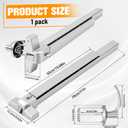 Zonon 1 Set Commercial Push Bar Panic Exit Device 31" Stainless Steel Emergency Exit Door Hardware with Exterior Lever and 3 Keys for 30"-36" Metal Wood Door, Silver