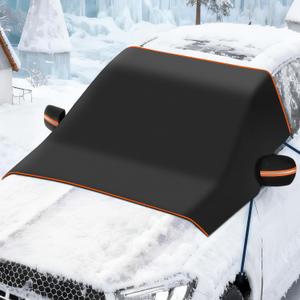 Windshield Cover for Ice and Snow [78''x58''] 600D Heavy Duty Snow Cover Against Snow, Ice, Frost and Water Car Winter Accessories for Fits Large SUV & Truck