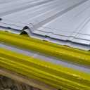 Metal Roofing sheets Corrugated, white 37 x 97 inch, square brown parts 50x96 inch