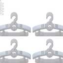 Baby Nursery Closet Hangers, Ultra Thin Non-Slip and Extendable Laundry Infant Pant Hanger for Newborn Clothes 20pcs11-14" Adjustable Children Coat Hanger for Girl Boy Toddler Kids Child (Gray)