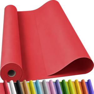 SMART&CASUAL Red Kraft Paper Roll 36" x 2,160" (180') for Gift Wrapping Bouquet Flower Art Painting Craft Writing Packaging Shipping 80GSM 55LB (Red, 36" x 180')