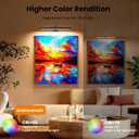 Dimmable Cordless Picture Light for Wall 16n, 5000mAh Rechargeable Battery Wall Sconce Art Light, CRI 95+ 350LM Wall Light for Gallery Artwork, Paintings, Photo, Portraits - Black