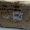 72''x 21''x 3'' Outdoor Chaise Lounge Cushions for Pool,Black Stripe,2Pcs
