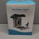 Bird Feeder with Camera, HD Birdwatching Camera with 1 Year Trial AI Identify, 4 DIY Add-ons, Smart Birds Cam with Solar Panel for Outdoor, Auto Record Videos, Gift for Bird Lover (Mint Green)