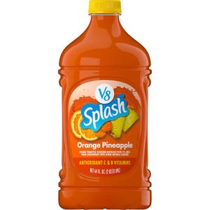 3 x V8 Splash Orange Pineapple Flavored Beverage, 64 fl oz Bottle (Exp: OCT 08 2026)