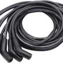 Spark Plug Wires 8.5mm Universal 135/45 Degree HEI Spark Plug Wires with 135 Degree Compatible for Chevy Ford Mopar BBC (Black)
