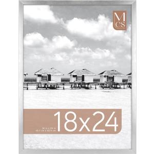 MCS Foundation 18x24 Poster Frame Traditional Silver, Vertical & Horizontal Wall Hanging Large Picture Frame for Photos, Posters & Art Prints (1-Pack)
