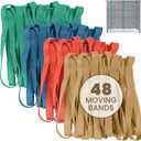 kitchentoolz 48 Pack Mover Bands Extra Large Rubber Bands for Furniture & Moving Blankets Heavy-Duty Stretch Bands in 4 Sizes (25", 30", 36", 42")