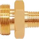 Propane Gas Fitting Tank Adapter 1/4 Male Pipe Thread x 1"-20 Male Throwaway Cylinder Thread Fitting Solid Brass Propane Connect Adapter 1PC