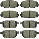D1184 D1423 8pcs Front Rear Ceramic Brake Pads With Clips Fit For 2011-2017 Lexus CT200h,For 2010-2022 Toyota Prius,For 2012-2013 Prius Plug-In,For 2017-2019 Prius Prime,For 2020-2022 Corolla