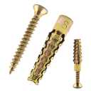 65 Packs Heavy Duty Hollow Wall Anchors with Screws, Loose Hinge and Stripped Hole Repair Kits (8x38mm)