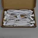 Kanayu 5 Pack 9 ft White Indoor Extension Cord 2 Prong Electric Cord Extender, Wire Plug in and End, Ac 120 Volts, for Outdoor Christmas Connect or Extend String Lights