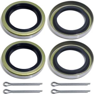 4pcs Trailer Axle Hub Wheel Grease Seals 1.719''I.D x 2.565''O.D with 4pcs Cotter Pins for Dexter 010-019-00 (10-19) Transcom 171255TB National 473336, 3500 lbs #84 Spindle E-Z Lube Axles