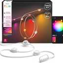 Philips Hue Festavia 150ft Permanent Outdoor String Lights, 80 Dimmable Lights, 55 Lumens Each, Weatherproof, Water-Resistant, White Wire, Color Ambience, Bridge Required