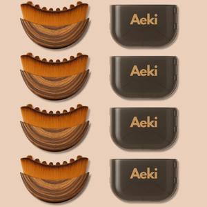 Aeki Lymphatic Contour Face Brush - Reduces Puffiness & Restores Definition, Aeki Lymphatic Face Brush, 100% Gentle & Soft on Skin | Naturally Sculpted Look, Aekii Facial Brush (4 Set)