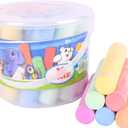 Sunny Days Entertainment Sidewalk Chalk Set for Kids with Storage, Washable, Jumbo Colored Chalk for Outdoor Play and Chalkboard Art - Ages 3+ (20 Pieces, Multicolor)