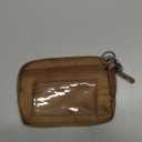 Keychain Wallet Mini Zip Around Wristlet Wallets for Women Detachable Wristlet Portable Coin Purse Small Wallets Brown