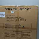 30"-62.5" Extra Wide Baby Gate for Doorways/Hallways,Pressure-Mounted Dog Gate Indoor for Stairs, Auto Close Pet Door for Child/pet Proof Safety, No Need Drilling, White