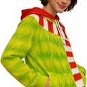 ZBDFNJ Women's Green Hooded Long Sleeved Sweatshirt, Green Sweatshirt, Red Holiday Themed Clothing (Green, L)