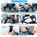 Dog Lift Harness for Large Dogs, 2-in-1 Detachable Full Body Support Acl Dog Sling Carrier with 4 Handles, Hind Assist Back Leg for Senior, Disabled, Arthritic & Post-Surgery Canines(Large)