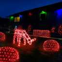 WBao Christmas Net Lights 200LED F8 Big Bulbs, 8.4ft x 5.2ft Christmas Bushes Lights with 8 Modes, Timer, UL Certified, End to End Connectable, Waterproof for Lawn, Bushes Outdoor Xmas Decoration, Red (Plug in)