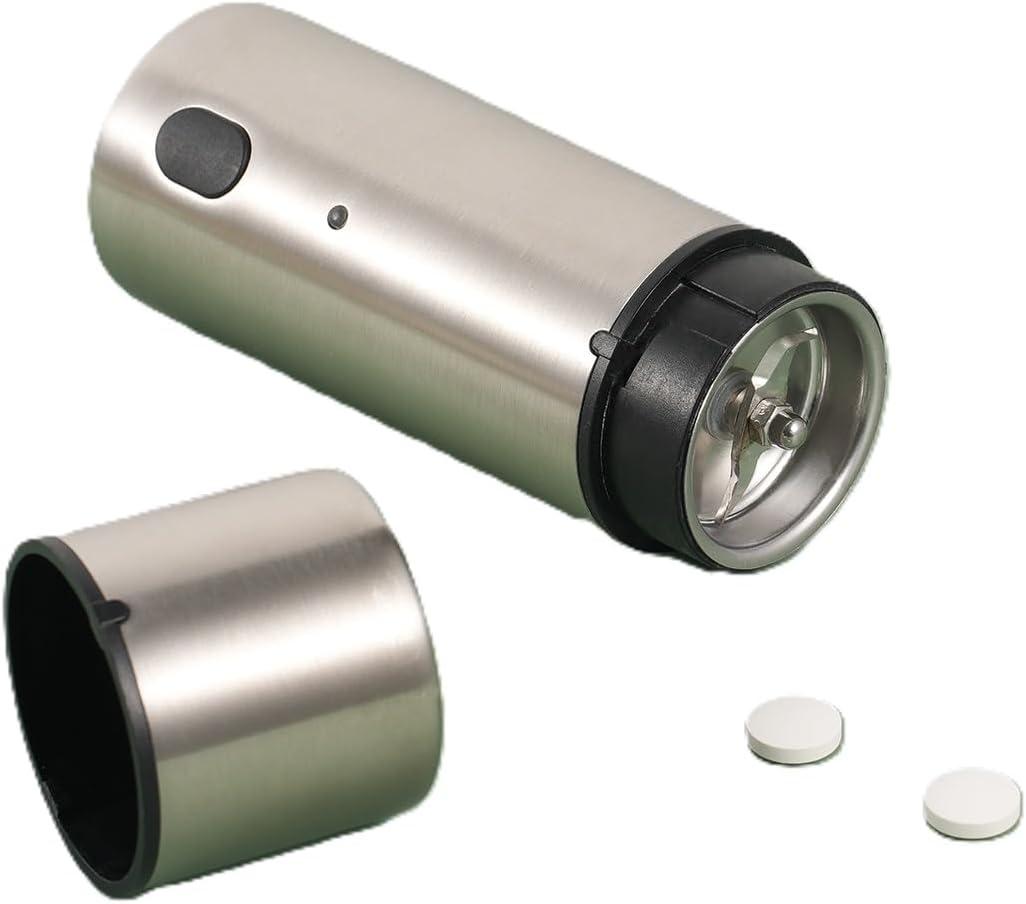 Remedic Cordless, Electric Pill Crusher & Grinder Compact Stainless Steel Tablet Pulverizer Rechargeable & Portable One-Touch Operation Fine Powder for Seniors, Pets, Kids Herb Grinder
