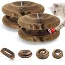 COSOWO Kitty Kurlz Magic Twist Cat Toy, Collapsible & DoubleSided Infinity Design Kitten Scratching Pad, EcoFriendly Cardboard, LongLasting Interactive Play Toy for Indoor Kittens, 2 Pack