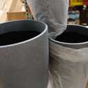 MinCHI257 24/21/11 Inch Tall Planter Pots Garden Plastic Planters - Set of 3 for Indoor & Outdoor Use - Decorative Lightweight Flower Pots (Dark Grey)