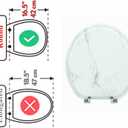 Round Toilet Seat Wood Toilet Seat Prevent Shifting with Zinc Alloy Hinges American Standard Size Toilet Seat Easy to Install also Easy to Clean(Round,Marble)