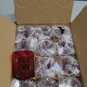 Woho Red Votive Candle Holders Set of 12 for Boho Wedding Table, Ginkgo Leaves Design Tealight Candle Holder Vintage for Christmas Decorations, Glass Tea Lights Candle Holder for Valentines Day Decor