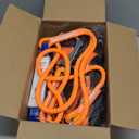 WHITEDEW Fall Protection Premium Safety Harness with Shock Absorbing Lanyard, Vented & Padded Shoulder, Legs & Back  Upgrade 4 Quick Buckles (Orange)