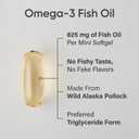 Sports Research Omega-3 Fish Oil Mini-Softgels - Sourced from Wild Caught Alaska Pollock - Burpless, Bovine Free, Non-GMO, & MSC Certified Sustainable - 120 Count