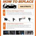 Pickup Tailgate Assists Compatible with Chevrolet Colorado 2023-present Shock Lift Supports Rear Gas Dampers Springs Kit No-Drill Bolt-on