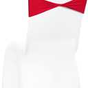 VDS Pack of 25 PCS | Red | Spandex Chair Sashes Bows Without Buckle | Stretch Elastic Banquet Universal Folding Chair Band Tie with for Wedding Party Conference Celebration Event Decoration