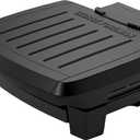 George Foreman Fully Submersible Grill, NEW Dishwasher Safe, Wash the Entire Grill, Easy-to-Clean Nonstick, Black/Grey