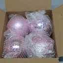 XmasExp 4in Large Christmas Ornaments Christmas Ball Ornaments Giant Tree Decoration Shatterproof Decorative Hanging Balls for Holiday Party Decor(Pink, 4pcs)