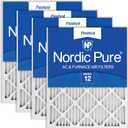 Nordic Pure 16x20x1 (Actual Size: 15 1/2 x 19 1/2 x 3/4) Pleated MERV 12 Air Filters 4 Pack