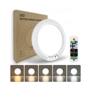 Rechargeable Motion Sensor Ceiling Light with Remote, 7.5" Ultra-Thin Battery-Operated Wireless Closet Light Indoor, Dimmable, Timer, Magnetic Mount for Hallway & Pantry,