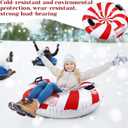 Vertintong Large 35" Inflatable Snow Tube for Adults, Christmas Snow Sled with Handles and Heavy Duty Bottom, Fun Winter Outdoor Gifts for Sledding Tubing Sports