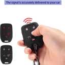 Key Fob Cover fit for GMC Sierra for Chevy Silverado 1500 2500 2500HD 3500 3500HD 2019 2020 2021 2022-2024, Soft Silicone Key Case with Keychain(Pink Button & Red Button)