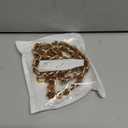 HAHIYO Metal Plus Synthetic Leather Purse Chain Strap Length 31.5 Inches Brown Gold for Shoulder Cross Body Sling Purse Handbag Clutch Replacement Comfortable 0.47 Inches Wide 5mm Extra Thick 1 Pack