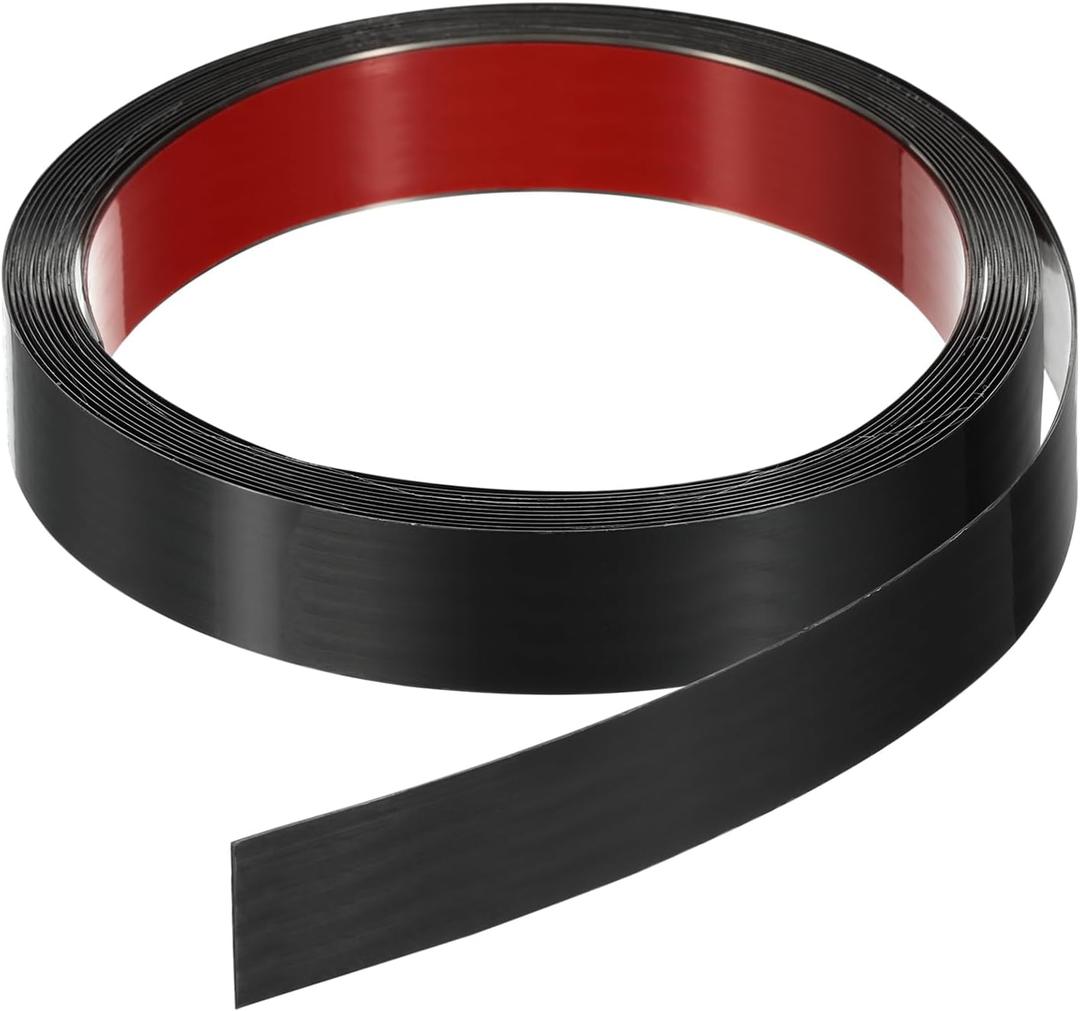 uxcell Peel Stick Trim, Molding & Wall Trim, Self-Adhesive Vinyl Wall Base, Black, 16.4 Ft x 1 Inch Stainless Steel Molding for Wall, Fireplace