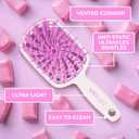 FHI Heat UNbrush Plus Curly Hair Brush for Gentle & Effective Detangling on Wet or Dry Fragile Hair Types Detangler Brush w/ 84 UltraFlex Bristles, Ultra-light, Vented, Anti Static Hairbrush