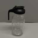 64 oz Mason Jar Pitcher  Airtight & Leakproof Glass Pitcher with Lid, Perfect for Iced Tae, Sun Tea, Cold Brew, Breastmilk, 2 Quart (1/2 Gallon) Mason Jar with Pour Spout Lid Flip-Cap & Handle (Black)