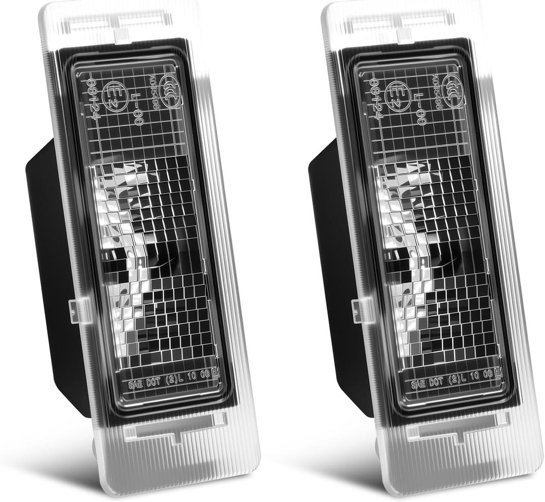 1 Pair License Plate Light Housing Compatible with 2010-2025 Chevy Corvette Camaro Trax Traverse Bolt 2010-2020 Encore Enclave Envision Allure 2010-2019 CTS XTS SRX Replace 13502178 13502179 22854057